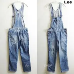 Lee　オーバーオール　『S』　スリムテーパードデニム　サロペット　淡青