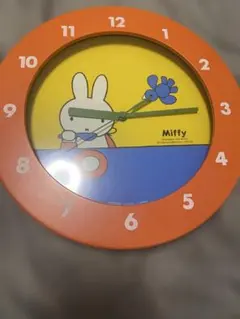 ミッフィー 掛時計 オレンジ