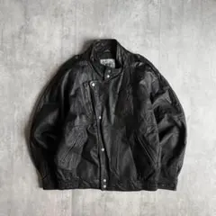 【90s vintage】フライトジャケット　ボンバージャケット　短丈　本革