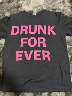 DRUNK FOR EVER T-shirt PINK mサイズ