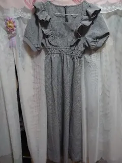grl　グレイル　黒チェック　ワンピース