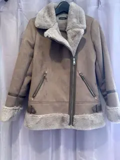 Ralph Lauren フェイクムートンコート レディースXS ベージュ　新品