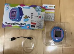 たまごっちユニ ブルー 箱・充電ケーブルあり フェイスプレート付き
