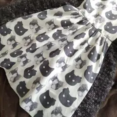 ボシュプルメット　猫のプリント ひざ丈ワンピース