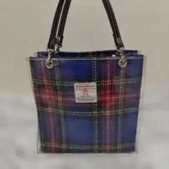 ★美品★ ハリスツイード efffy トートバッグ チェック柄
