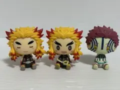 一番くじ 鬼滅の刃 ちょこのっこフィギュア 3体セット 煉獄杏寿郎 猗窩座