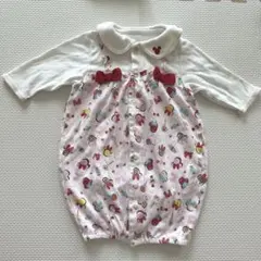 【Disney Baby】長袖ロンパース　カバーオール ピンク