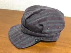 C-PLUS HEAD WEARS　ワークキャップ　グレー/エンジ　ボーダー