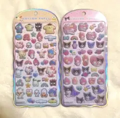 【正規品】サンリオ　マイメロ　クロミ　コットンパフィーシール