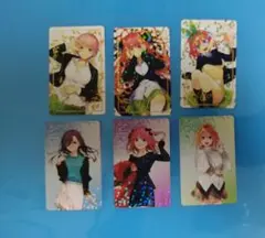五等分の花嫁・アトレ秋葉原 ・キャラクターカード ・6枚 一花、二乃、三玖、四葉