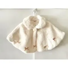 【新品未使用】petit main/ 2WAY襟リボンケープ