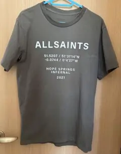 ALLSAINTS オールセインツ グラフィック ロゴ Tシャツ カーキ XSのサムネイル