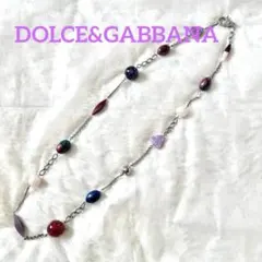 箱付 美品 ドルチェアンドガッバーナ ネックレス ハート 薔薇 DG 