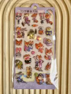 Disney ズートピア ウォーターシール 薄紫 1枚