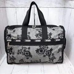 未使用級美品◆レスポートサック ヘリンボーン 花柄 ボストン 2way 大容量