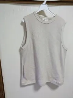 B:MING ベージュ コットン100%ベスト S