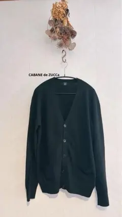 CABANE de ZUCCa　カシミヤシルクカーディガン(ブラック）