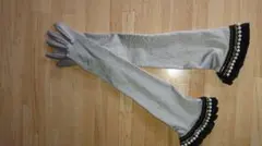 ロンググローブ 手袋 ゴスロリ コスプレにグレー