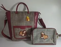 わんわん物語 レディー チェック柄 ショルダーバッグ まとめ売り