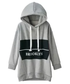 GeeRA RyuRyu グレー ロングパーカー 裏起毛 レディース Mサイズ