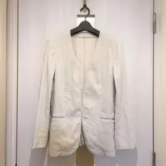 23区 リネンヴィスコース ストレッチ ジャケット ノーカラー リネン混のサムネイル