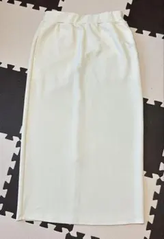 春夏　juriae ナロースカートL　アイボリー　ポケット付き　イージーケア