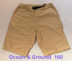 Ocean & Ground ジュニア160 ゴールドベージュ ショートパンツ