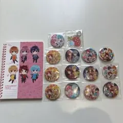 すとぷり　缶バッジ、キーホルダー、ノート15点セット