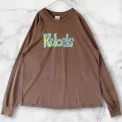 GILDAN 長袖Tシャツ ロゴプリント ゆったり L ブラウンのサムネイル