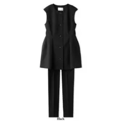 【美品】セルフォード　ペプラムセットアップ　黒　38 ジレパンツ　M セレモニー