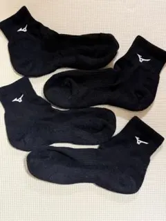 MIZUNO バレーボール ソックス ブラック 2セット　23〜25