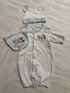 ディズニー　ロンパース、スタイ、帽子3点セット