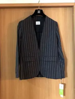 SALE⭐︎新品未使用品⭐︎so close ノーカラーストライプジャケット　S
