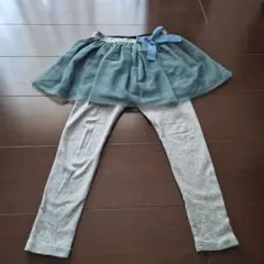 TORIDORY　リボン付きスカッツ（グレー・グリーン）