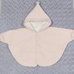 COMME CA ISM ポンチョ 女の子 ピンク 80.90