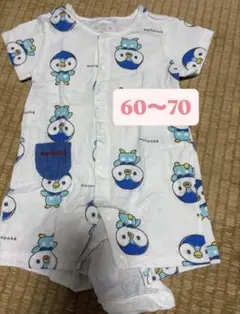 ポッチャマ柄ロンパース 60〜70