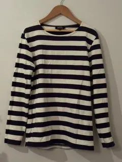 A.P.C. アーペーセー ボーダー 長袖カットソー XS 日本製 バスクシャツのサムネイル