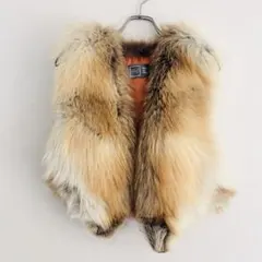 【美品】SAGA FOX ファーベスト サガフォックス　リアルファー