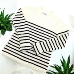 【OLIVE des OLIVE】ボーダー柄 リブニット プルオーバー
