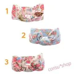 ♡リピ続出♡ 再入荷 ＊花柄リボン＊ キッズ ベビーヘアバンド 注文専用ページ