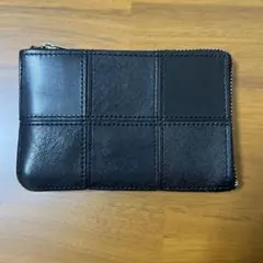 ブラックレザーパッチワークミニ財布