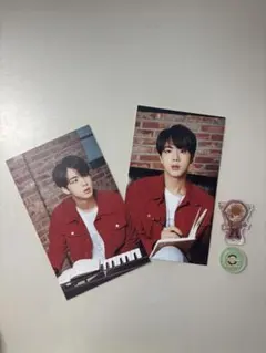 Jin MEDIHEALフォトカード2枚セット TinyTAN アクリルスタンド