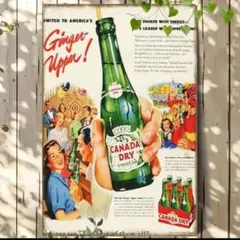 カナダドライ CANADA DRY ジンジャエール ブリキ看板 アメリカン雑貨