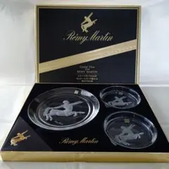 レミーマルタンvsop セント・レリーフ皿セット【保谷クリスタル製】