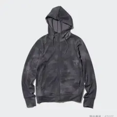 エアリズム　UVカットメッシュフルジッププリントパーカ　ユニクロ