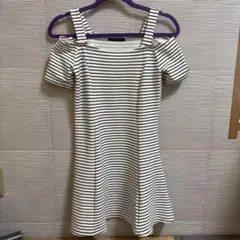 INGNI 白黒ストライプ ミニワンピース