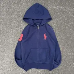 90s polo Ralph Lauren ビッグポニー 短丈 ジップパーカー