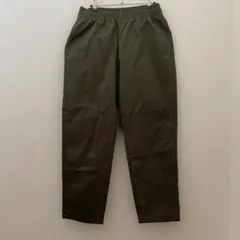 【美品/まとめ売り可】オリーブ色 ワイドパンツ ウエストゴム　シェフパンツ