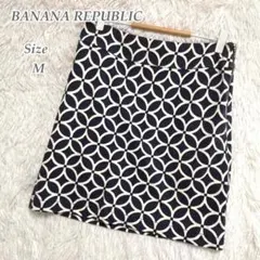 BANANA REPUBLIC 総柄 ミニスカート ネイビー アイボリー 2 Mのサムネイル