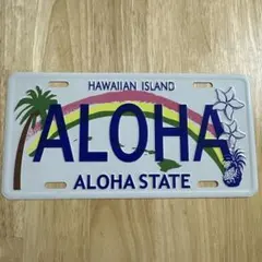 ハワイ ライセンスプレート ALOHA